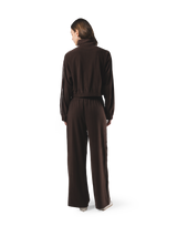 Velour Track Jacket - Brown