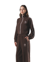 Velour Track Jacket - Brown