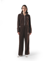 Velour Track Jacket - Brown