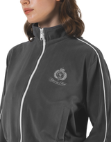 Velour Track Jacket - Grey