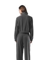 Velour Track Jacket - Grey