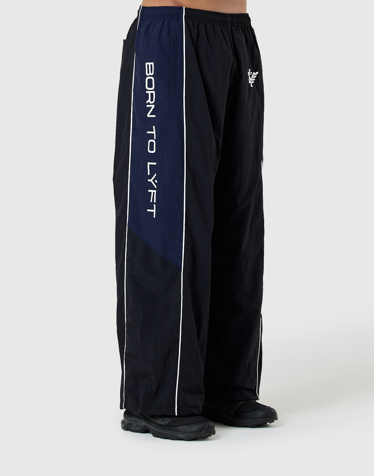 BORN TO LÝFT Racing Nylon Pants - Navy
