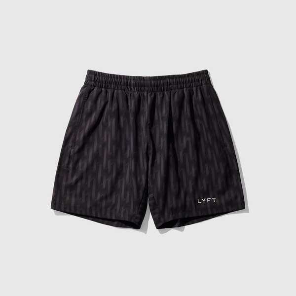 LÝFT All Print Stretch Shorts - Black