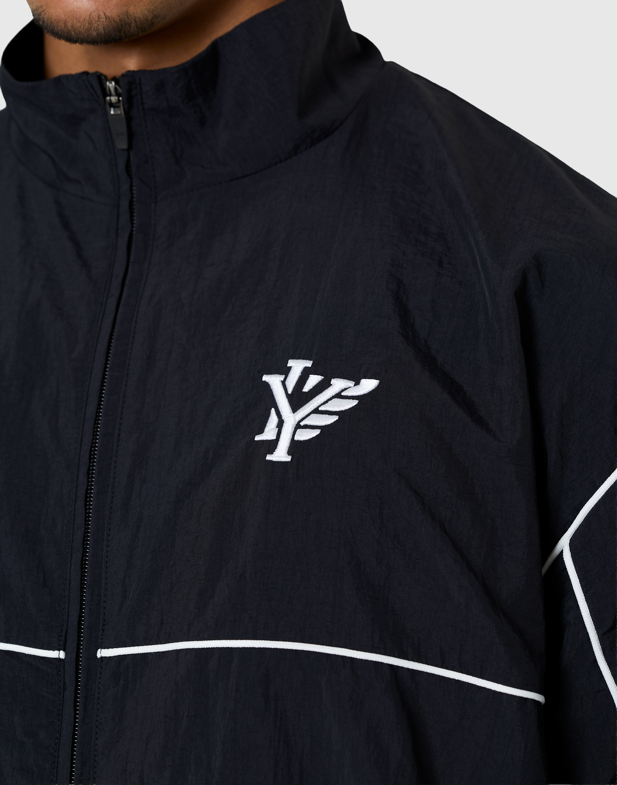 BORN TO LÝFT Racing Nylon Jacket - Black