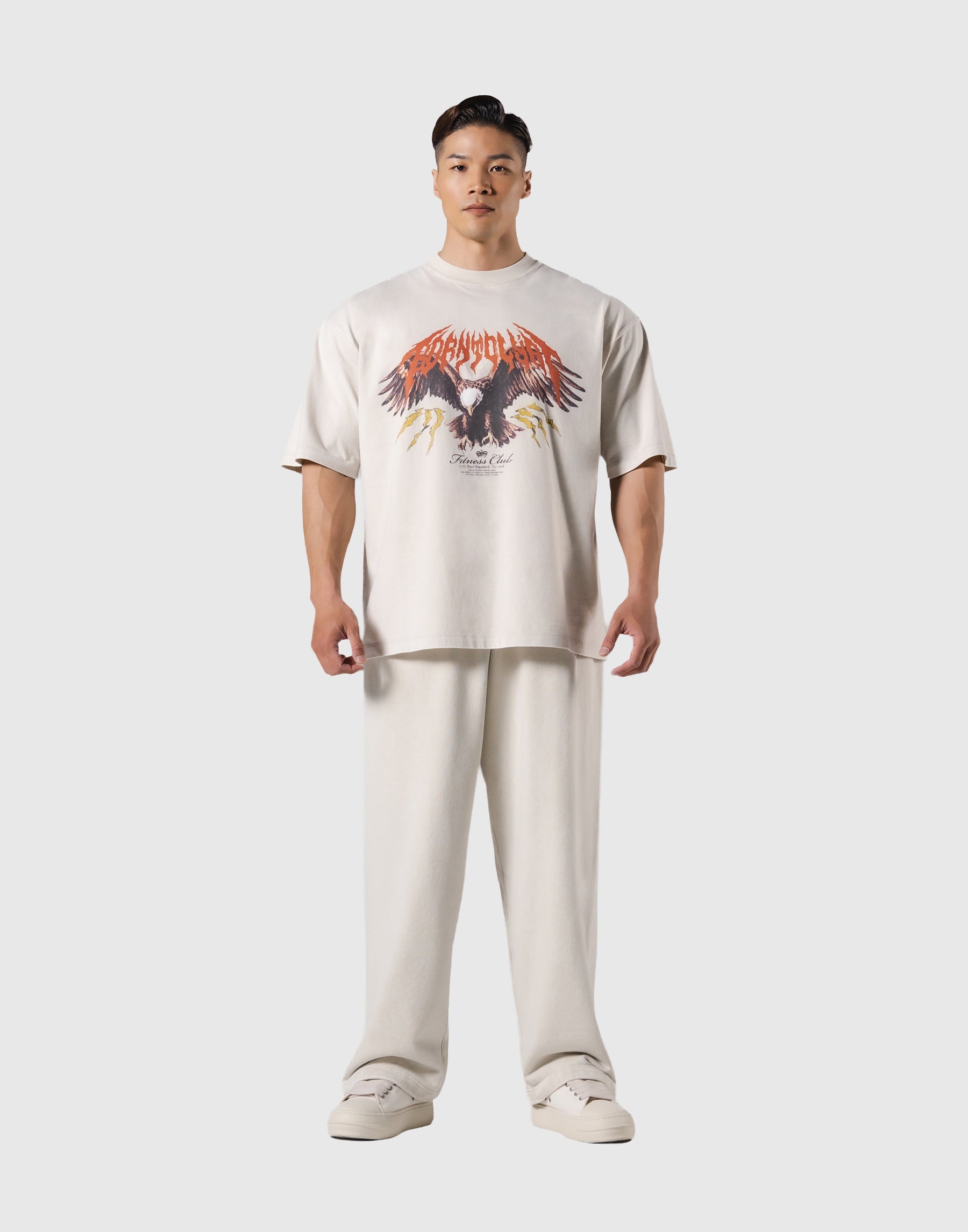 Eagle Graphic Vintage Big T-Shirt - Ivory – LÝFT