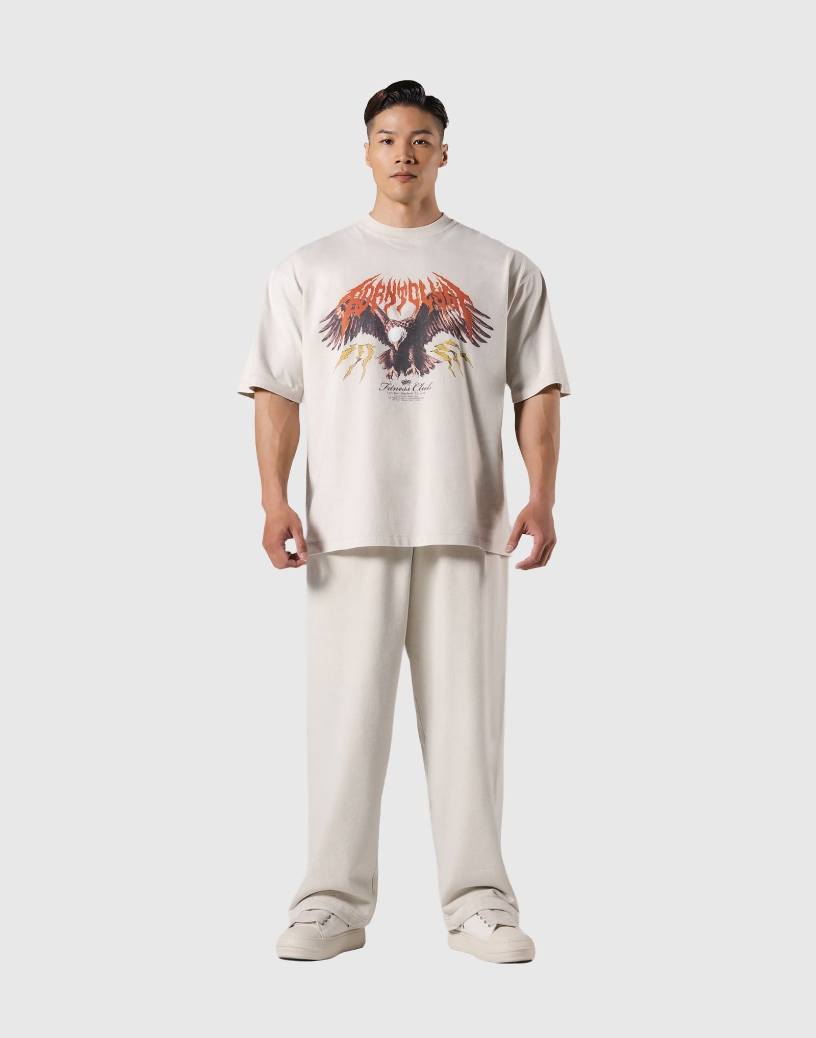 Eagle Graphic Vintage Big T-Shirt - Ivory – LÝFT