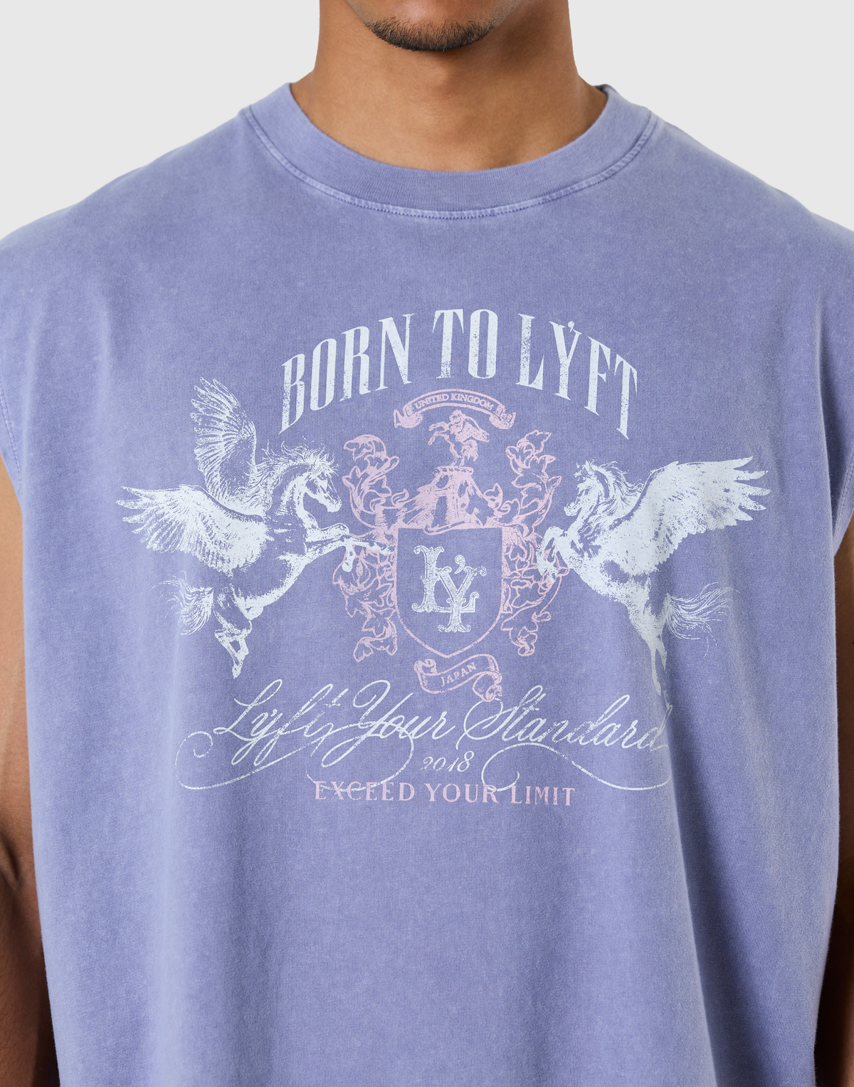 Pegasus Emblem Graphic Vintage Tanktop - Navy