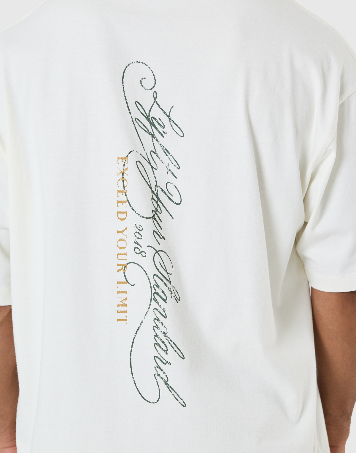 Pegasus Emblem Graphic Vintage Big T-Shirt - Ivory