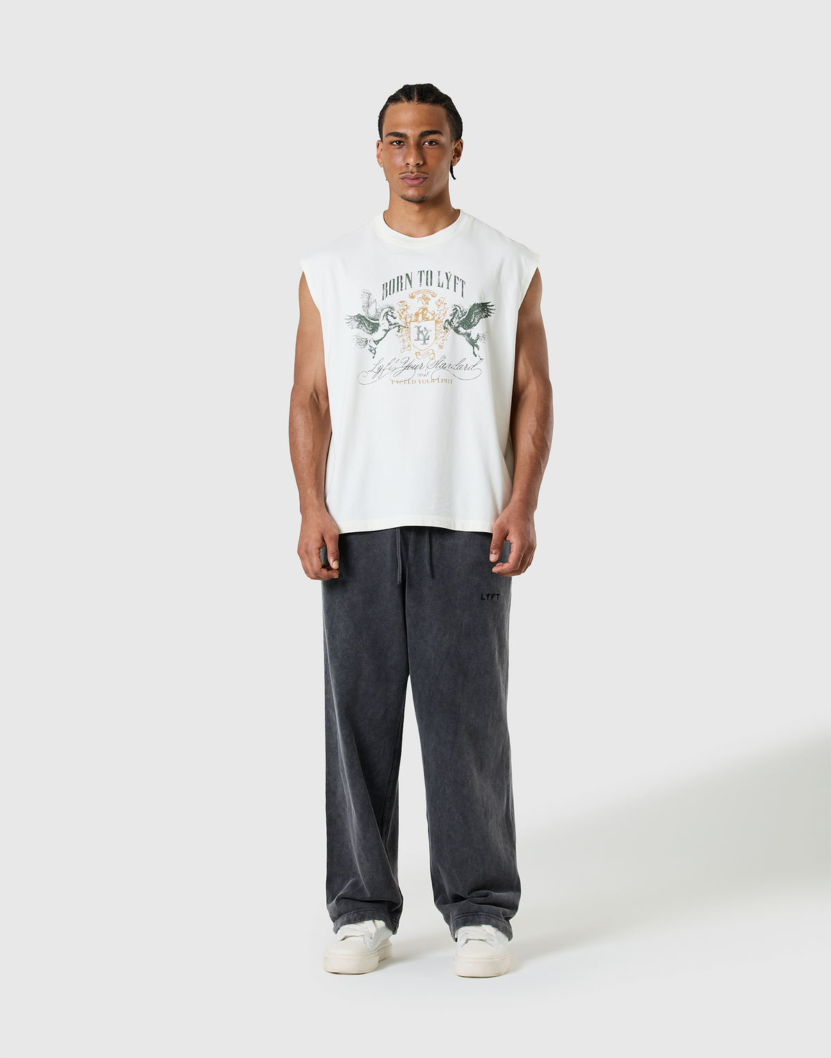 Pegasus Emblem Graphic Vintage Tanktop - Ivory