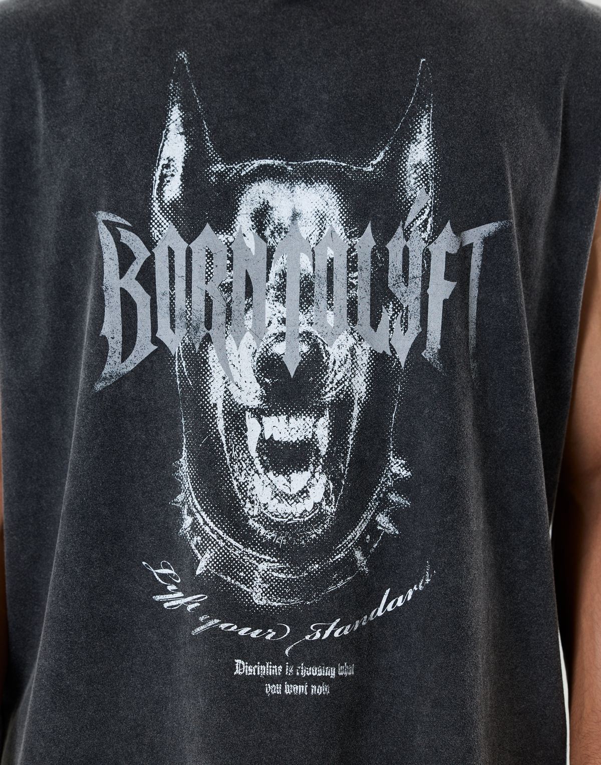 Doberman Metal Logo Vintage Tanktop - Black