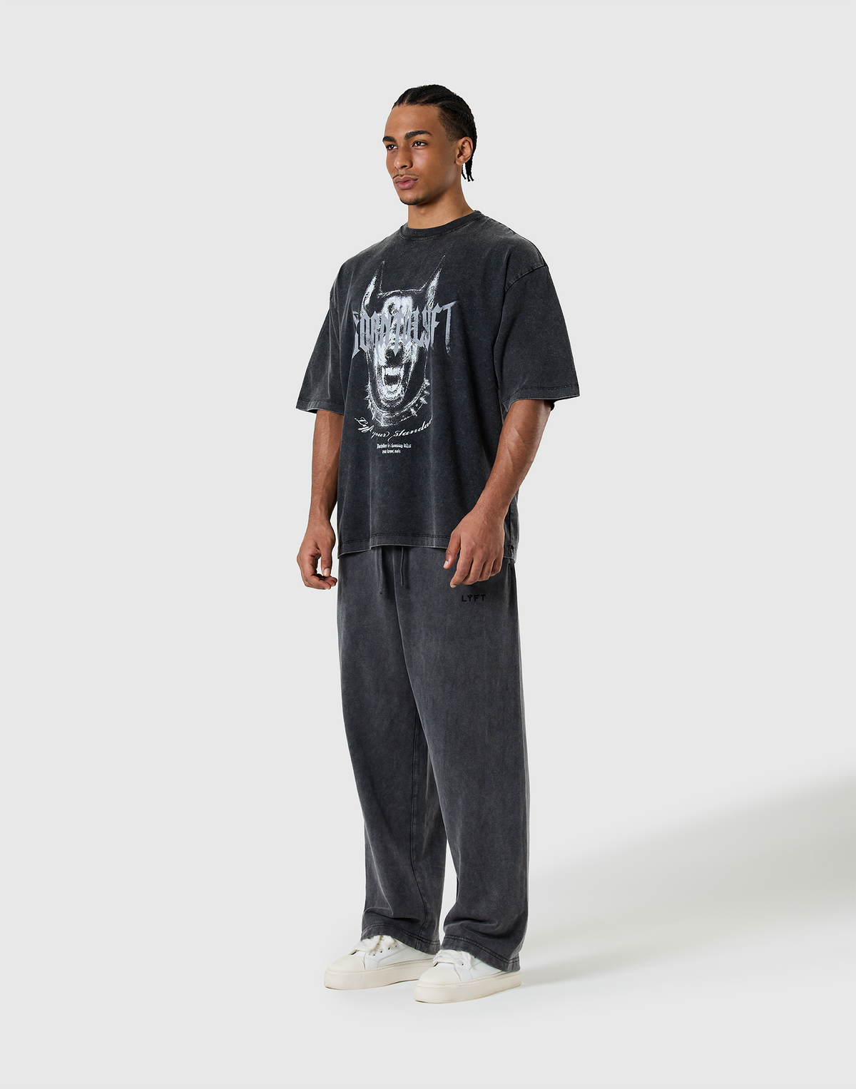 Doberman Metal Logo Vintage Big T-Shirt - Black