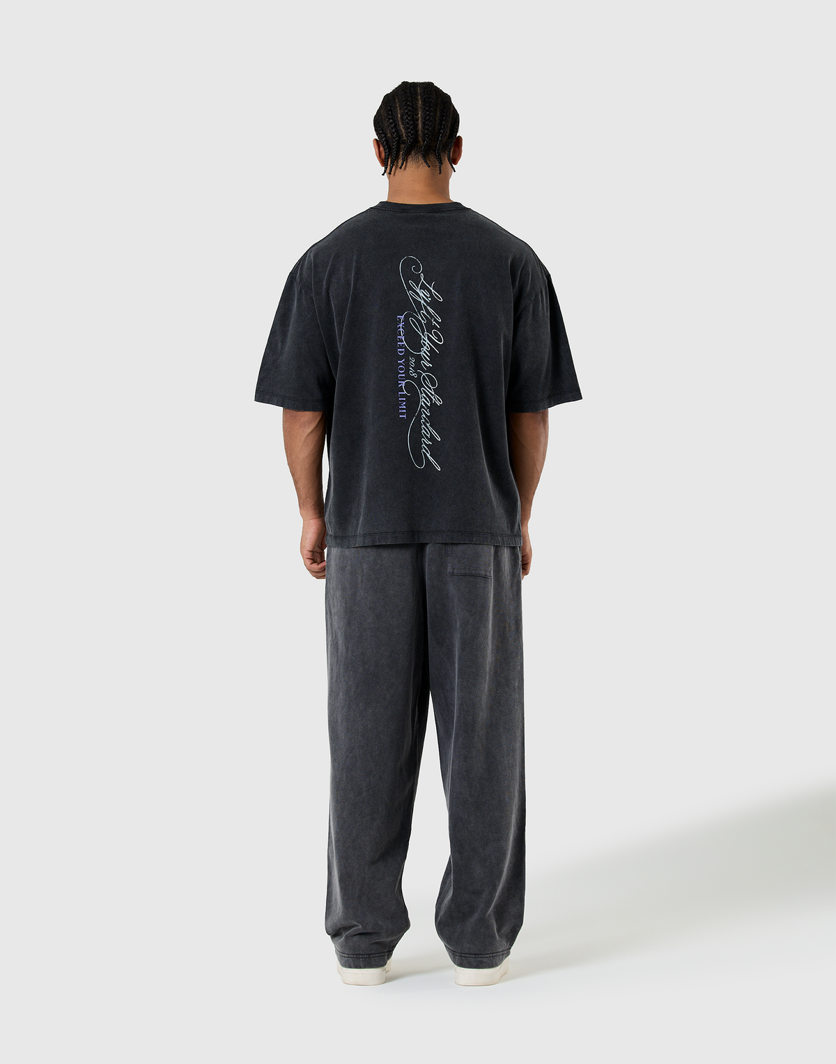 Pegasus Emblem Graphic Vintage Big T-Shirt - Black