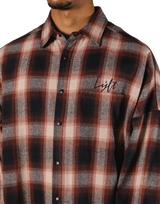 Oversize Flannel Shirt - Red