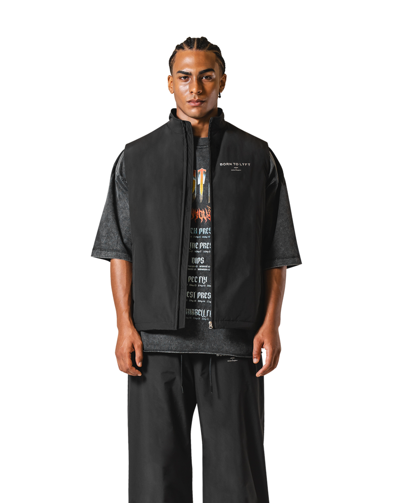 Nylon Zip Up Vest - Black – LÝFT Nylon Zip Up Vest - Black – LÝFT