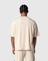 Cursive LÝFT Logo Pile Big T-Shirt - Ivory