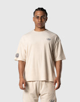 Cursive LÝFT Logo Pile Big T-Shirt - Ivory