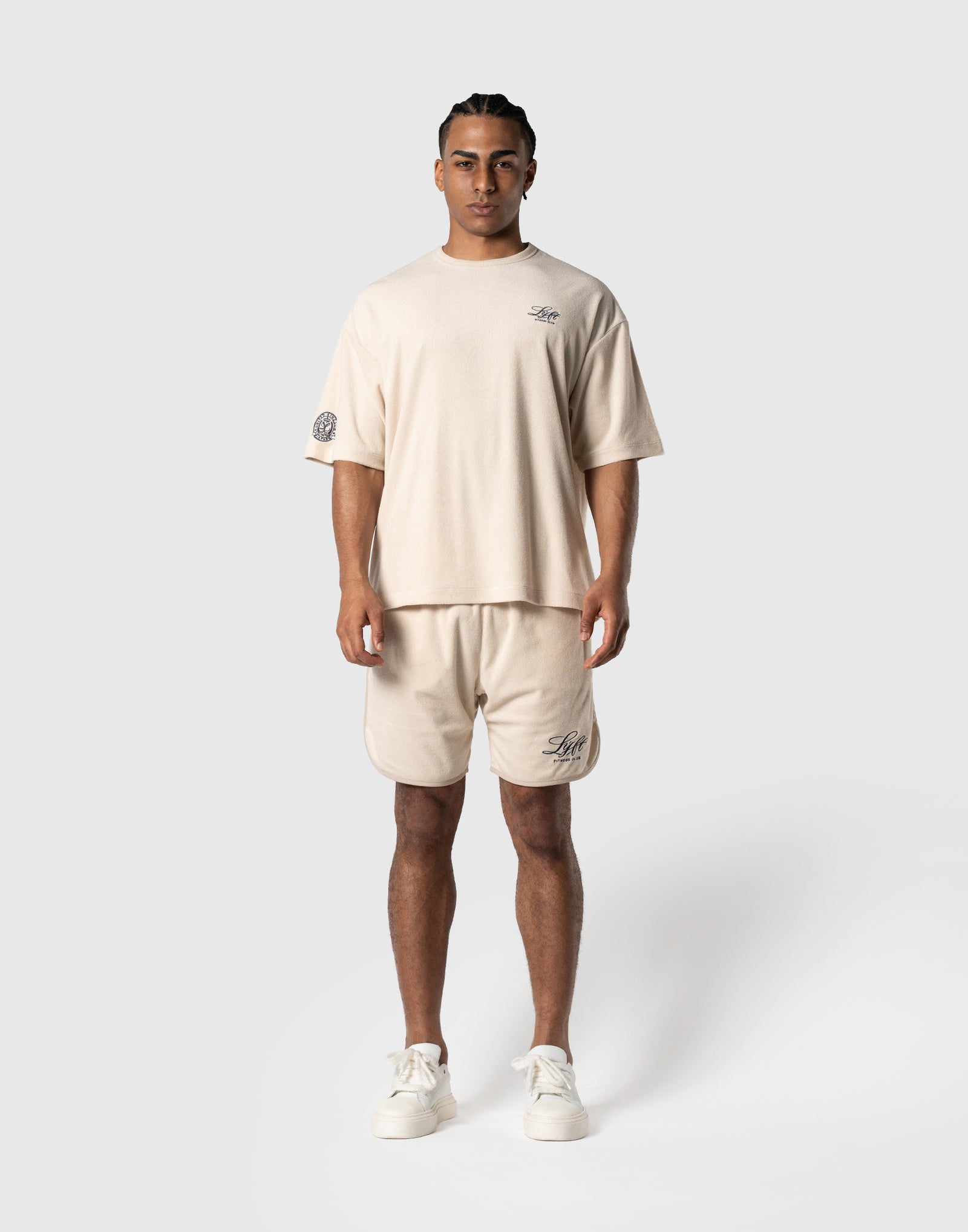 Cursive LÝFT Logo Pile Big T-Shirt - Ivory