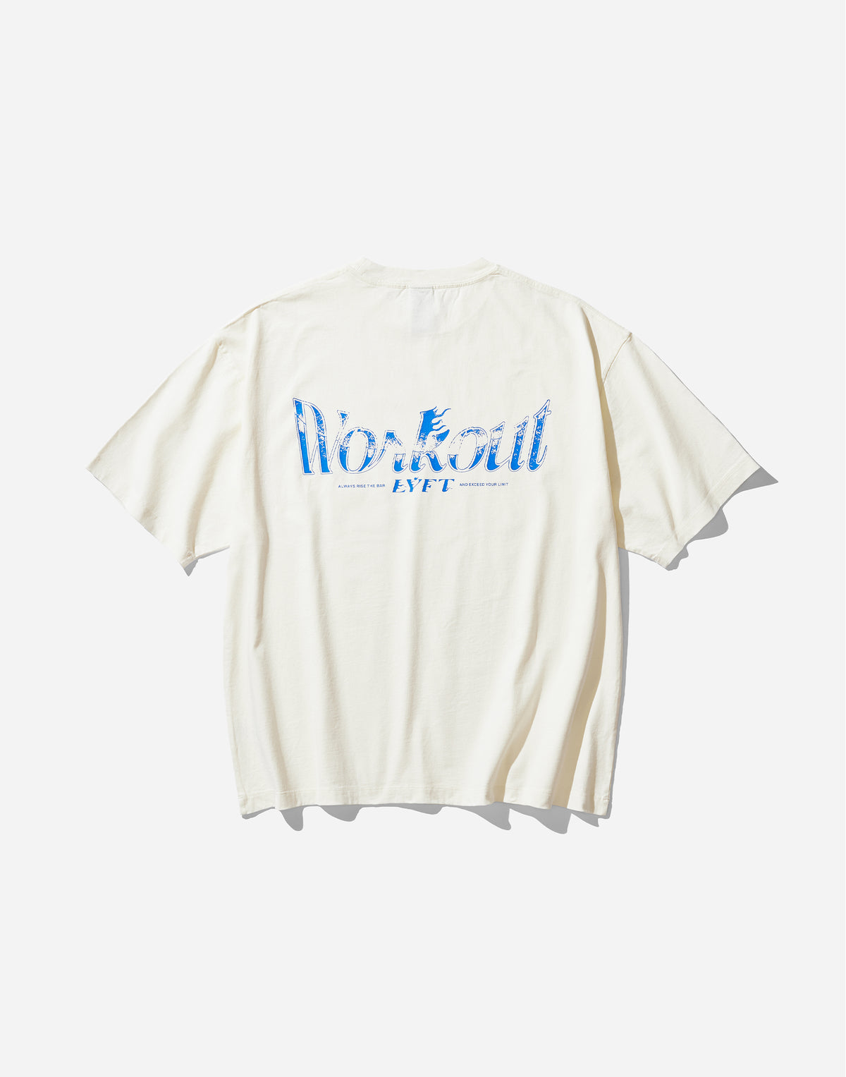 Work Out Graphic Vintage Big T-Shirt - Ivory