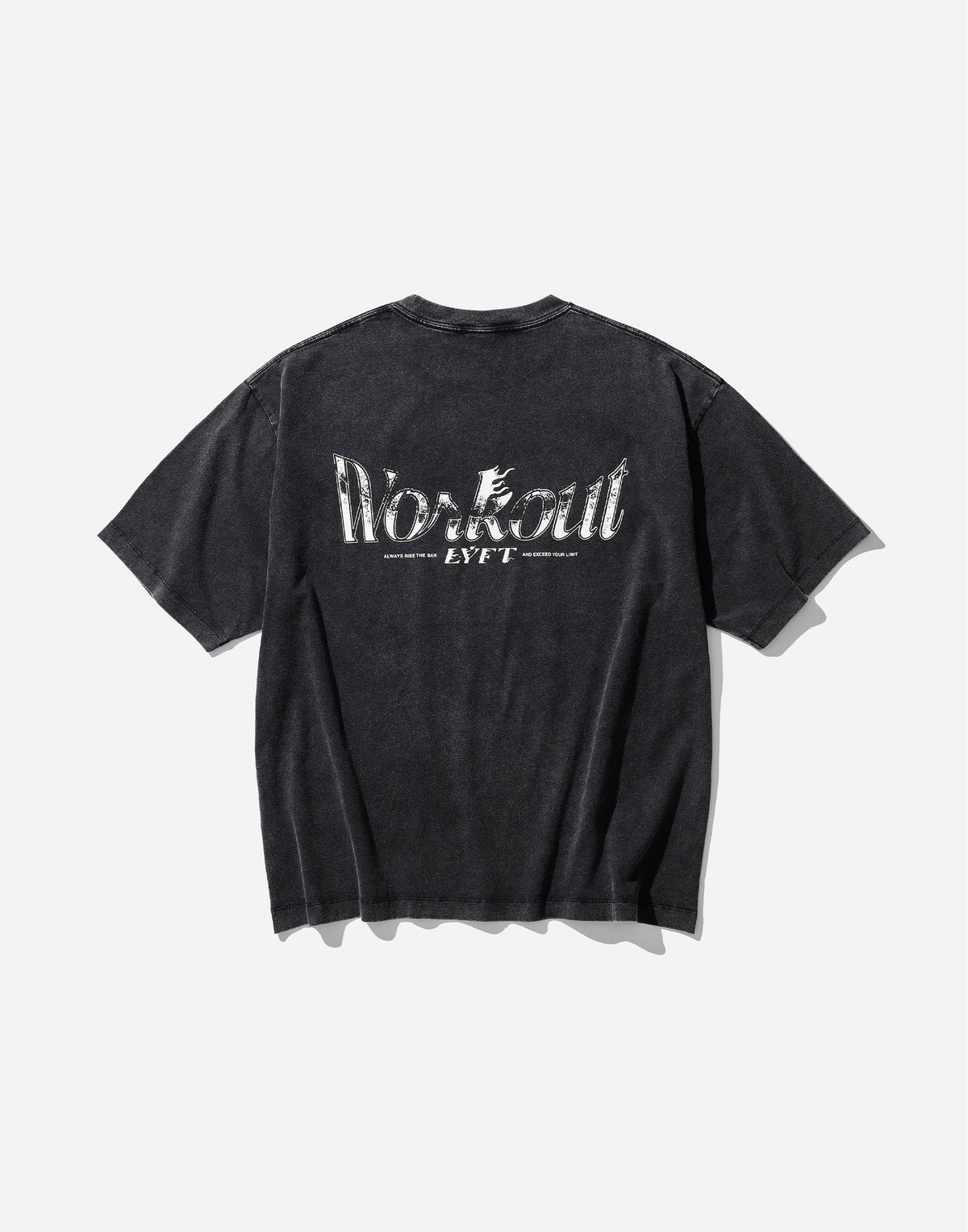 Work Out Graphic Vintage Big T-Shirt - Black