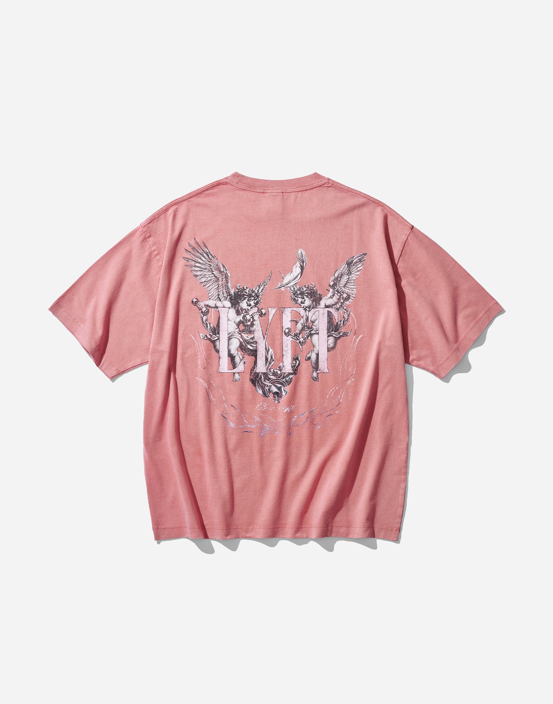 Angel Graphic Vintage Big T-Shirt - Pink – LÝFT