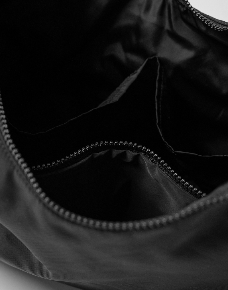 Half Moon Nylon Bag - Black