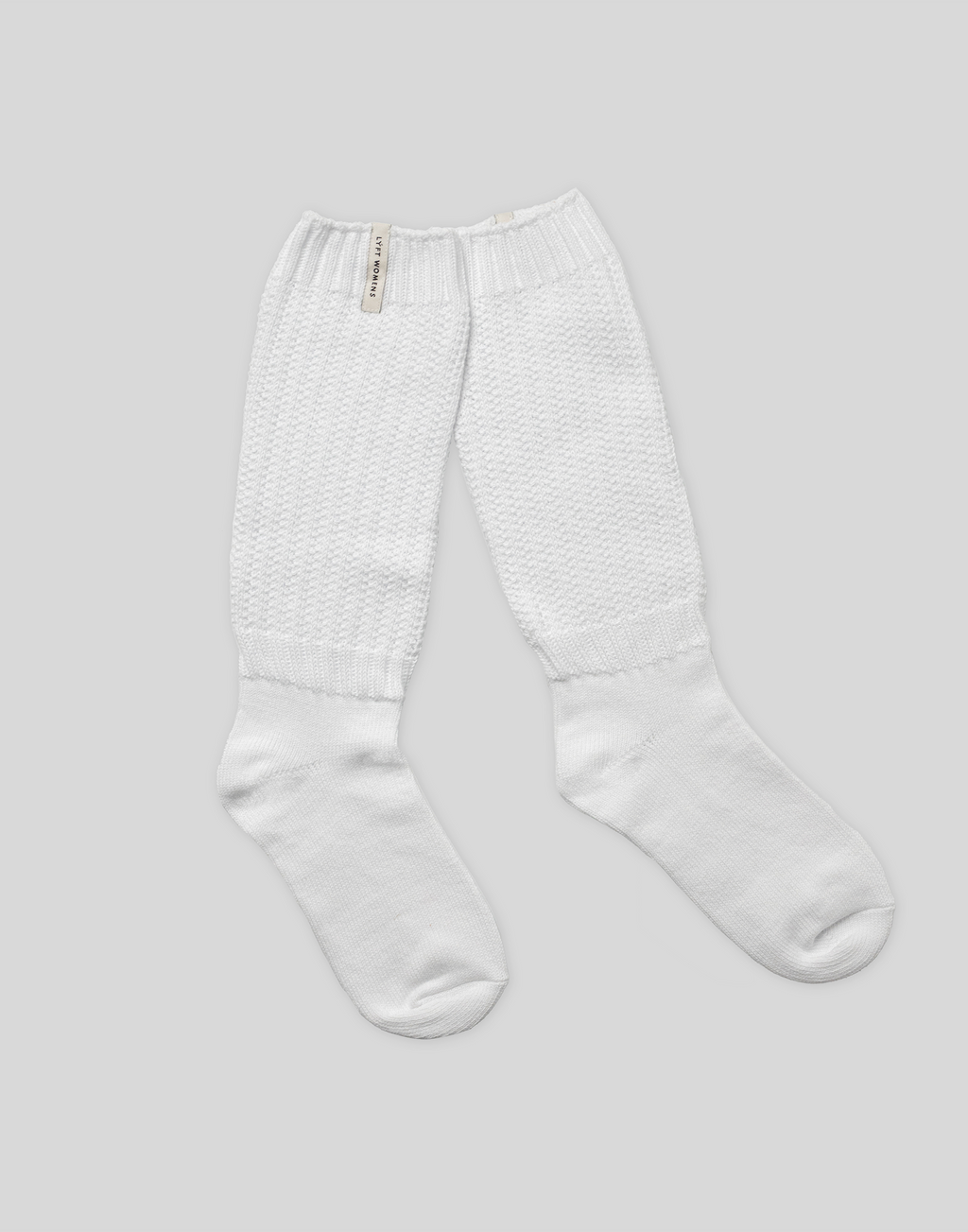 Thick Knit Loose Socks - White – LÝFT