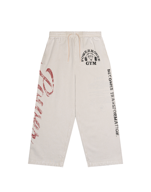 LÝFT × Power House Gym Vintage Sweat Pants - Ivory