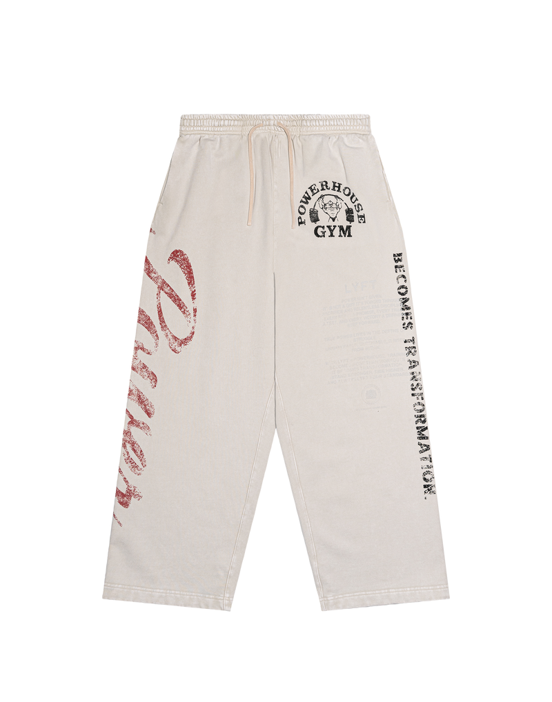 LÝFT × Power House Gym Vintage Sweat Pants - Ivory