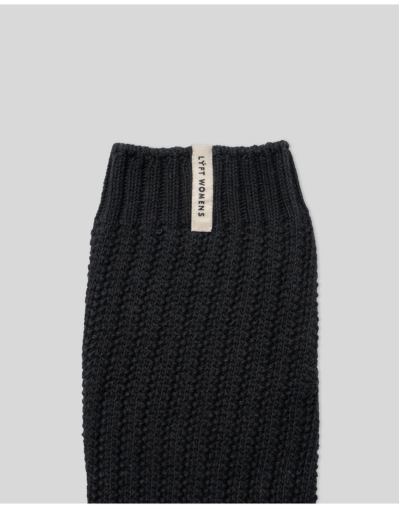 Thick Knit Loose Socks - Black