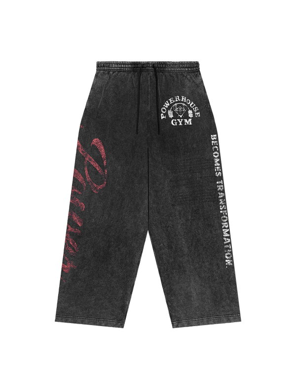 LÝFT × Power House Gym Vintage Sweat Pants - Black