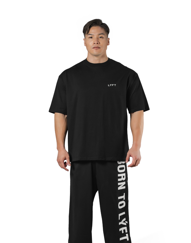 Back Message Big T-Shirt - Black