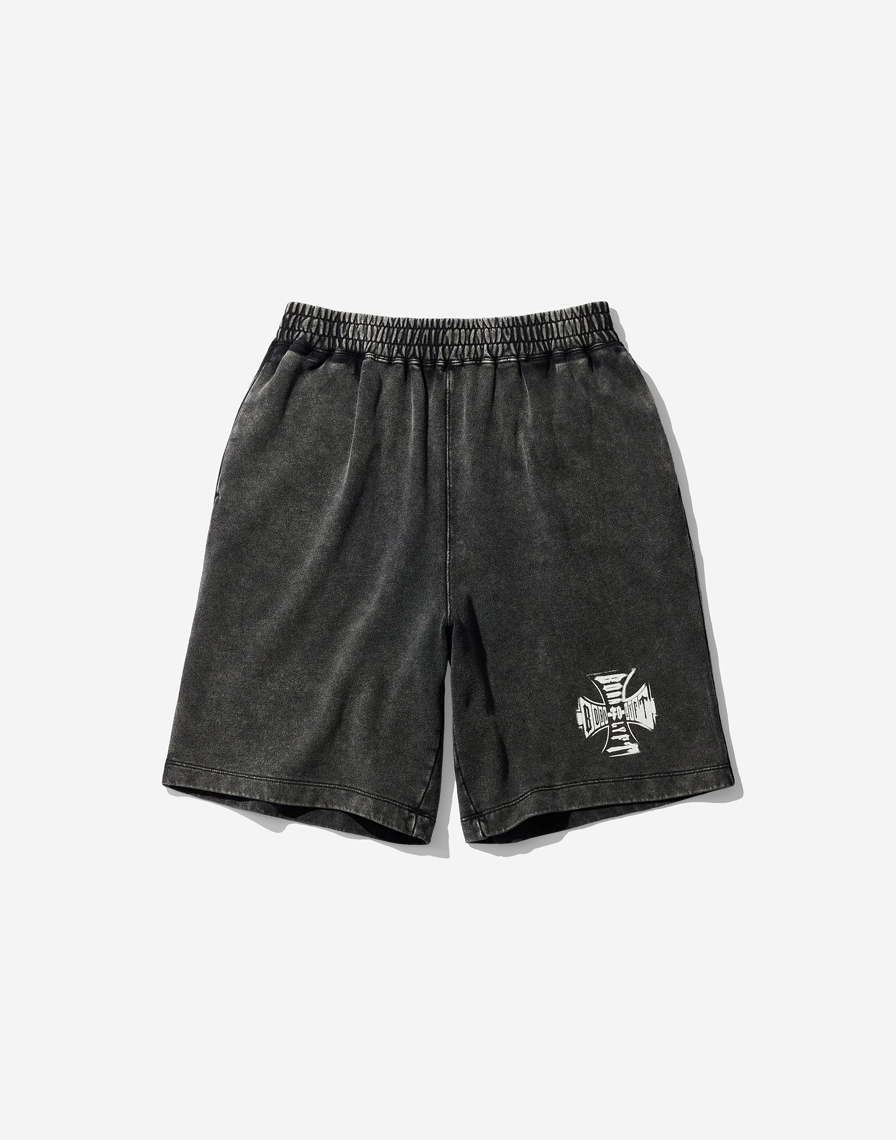 Iron Cross Logo Vintage Sweat Shorts - Black – LÝFT