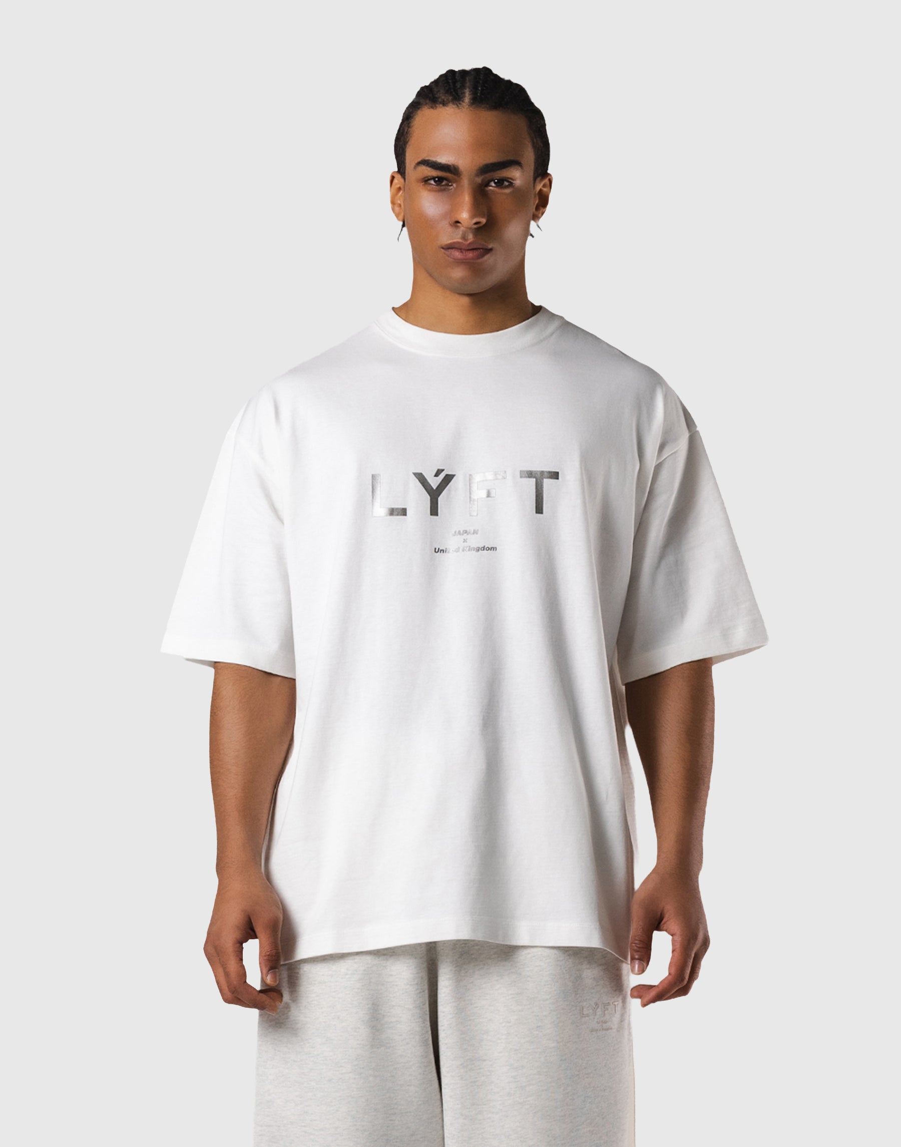 LÝFT Athletic Mesh Raglan Sleeve T-Shirt - White