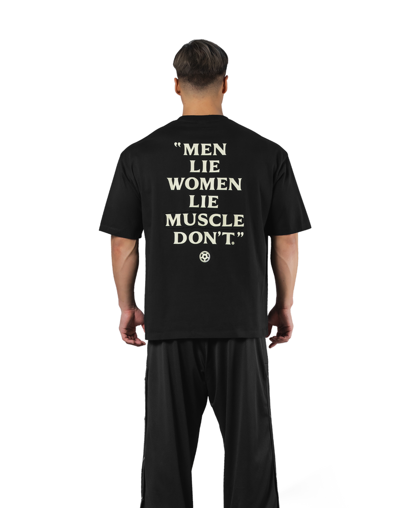 Back Message Big T-Shirt - Black