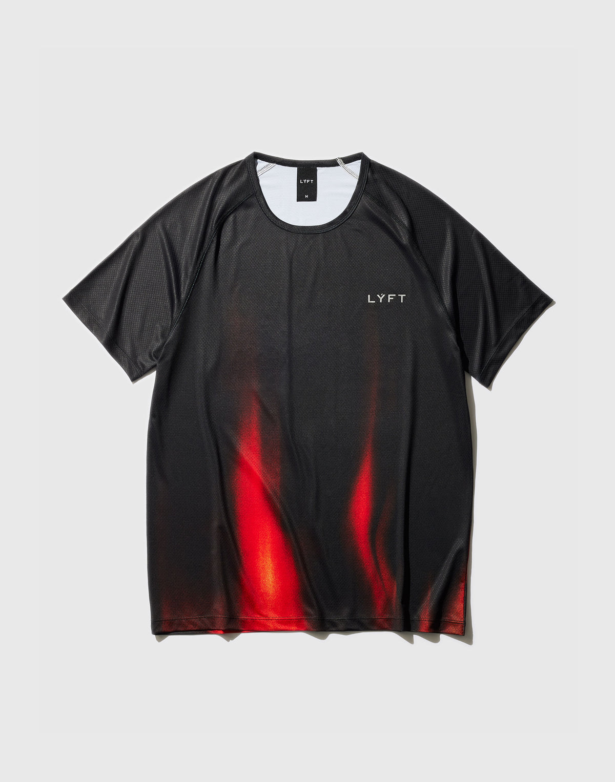 Fire Print Slim Fit Stretch T-Shirt - Black Special