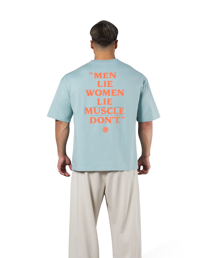 Back Message Big T-Shirt - L.Blue