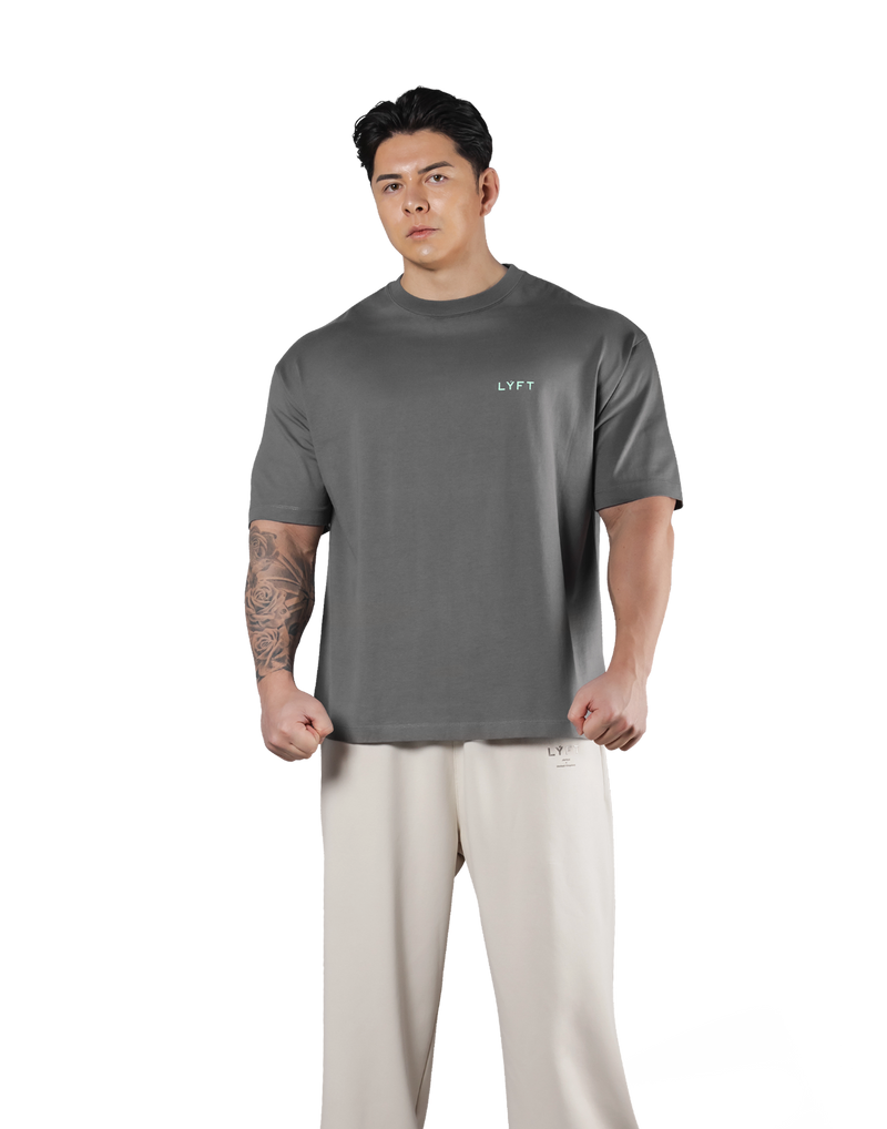 Back Message Big T-Shirt - D.Grey