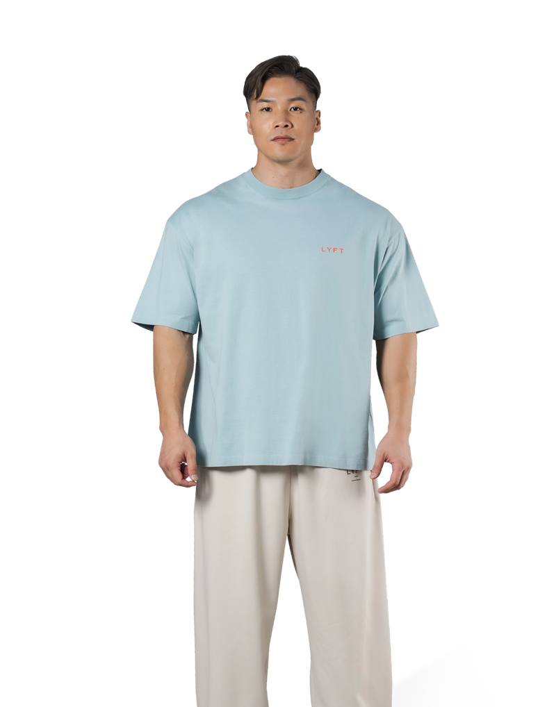 Back Message Big T-Shirt - L.Blue