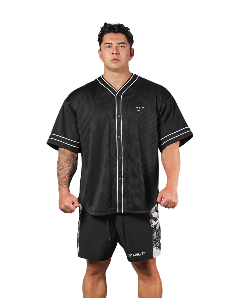 LÝFT Mesh Baseball Shirt - Black LÝFT Mesh Baseball Shirt - Black