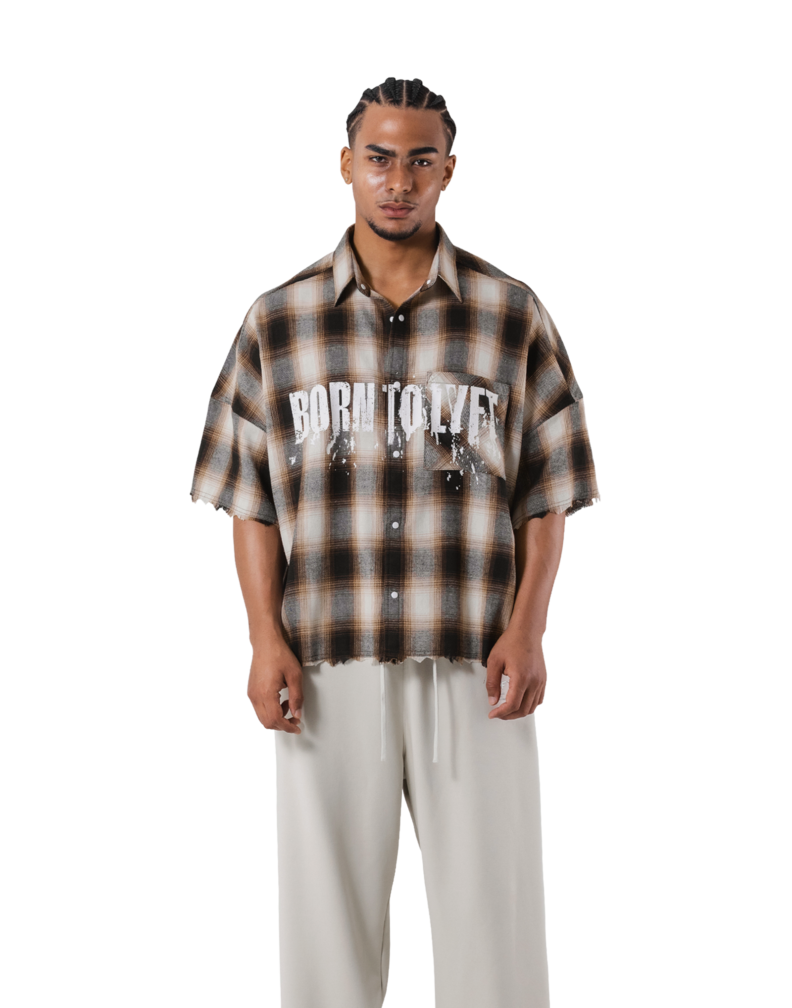 LYFT オーバーサイズ カットオフ チェックシャツ L 06mens_1__0000s_0000s_0000s_00