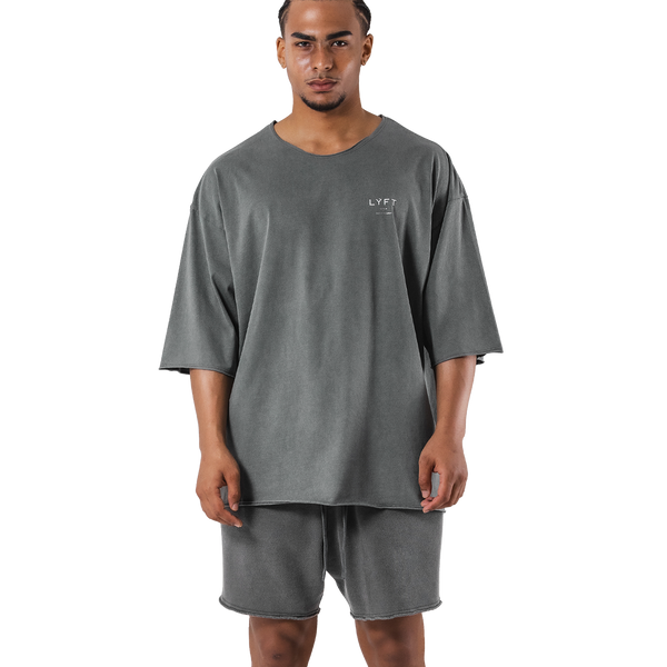 One Point Cut-Off Vintage Extra Big T-Shirt - D.Grey – LÝFT