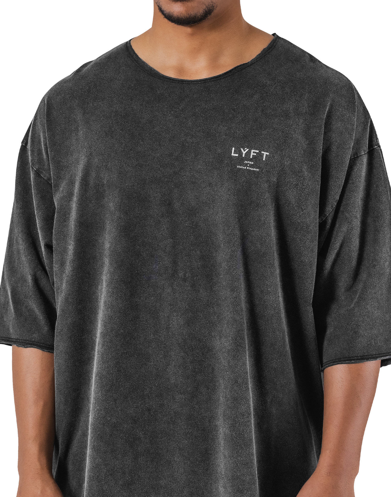 One Point Cut-Off Vintage Extra Big T-Shirt - Black – LÝFT