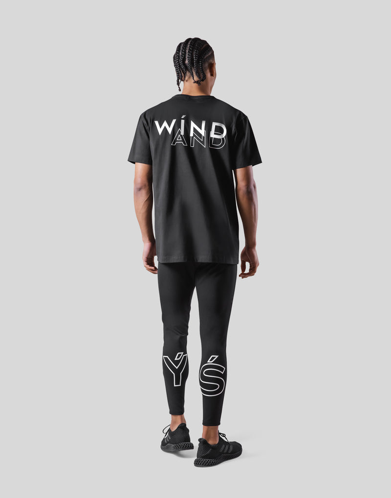 L&Yacute;FT &times; WIND AND SEA Standard T-Shirt - Black