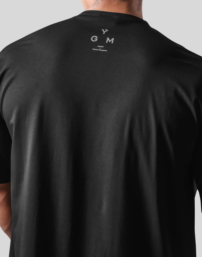 One Point Logo Stretch Big T-Shirt - Black