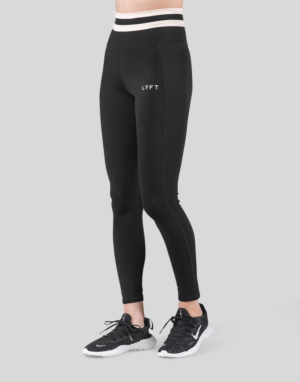 Stripe High Rise Leggings - Black – LÝFT