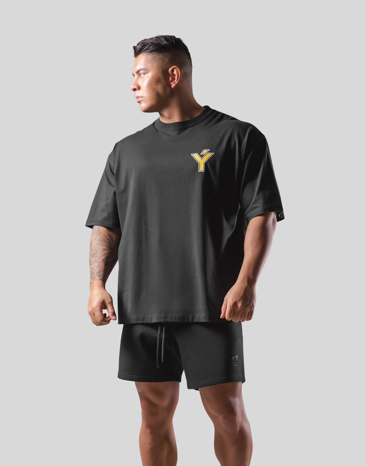 Multi Logo Big T-Shirt - Black