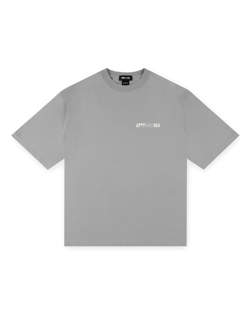 LÝFT × WIND AND SEA Limited Logo Big T-Shirt - Grey