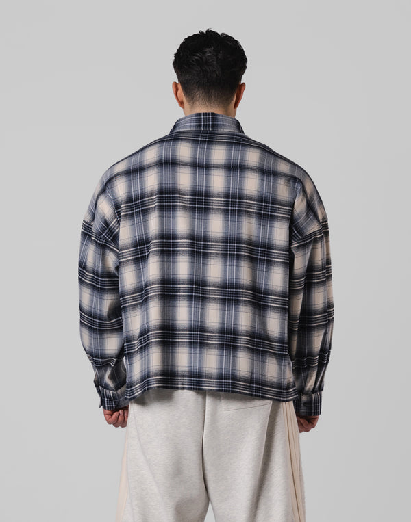 LYFT OVERSIZE CUT-OFF CHECK SHIRT BLACK 【公式通販】