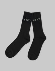 LÝFT Logo Standard Socks - Black