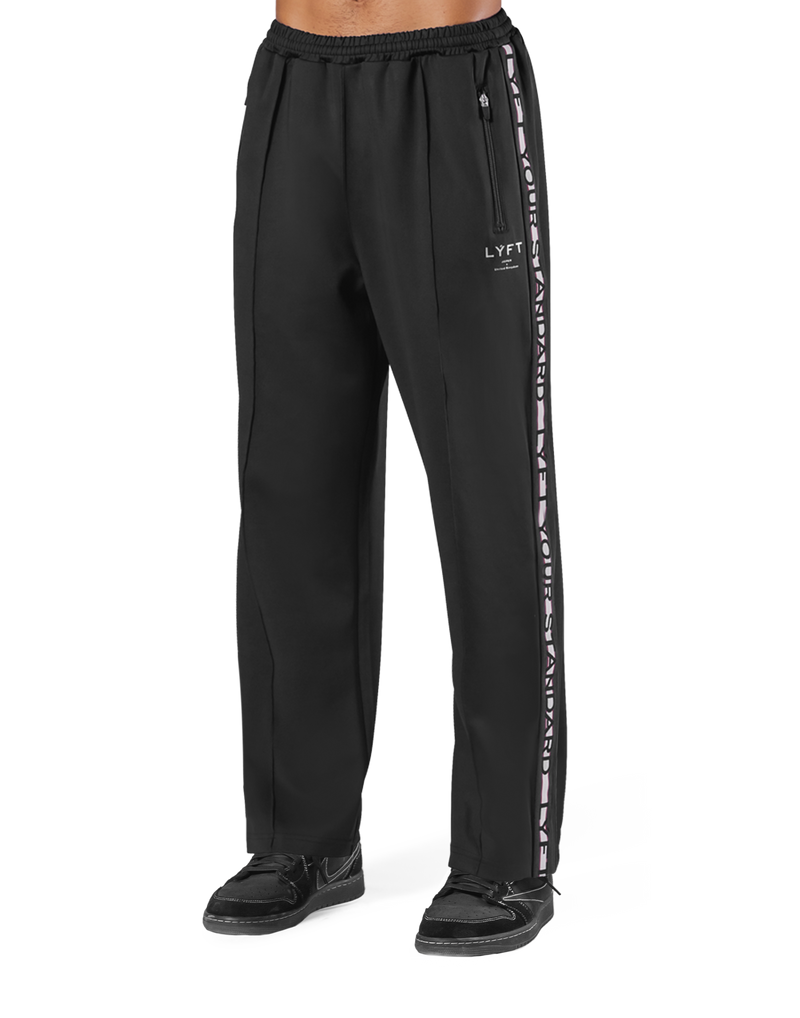 Logo Line Wide Track Pant - Black – LÝFT Logo Line Wide Track Pant - Black – LÝFT